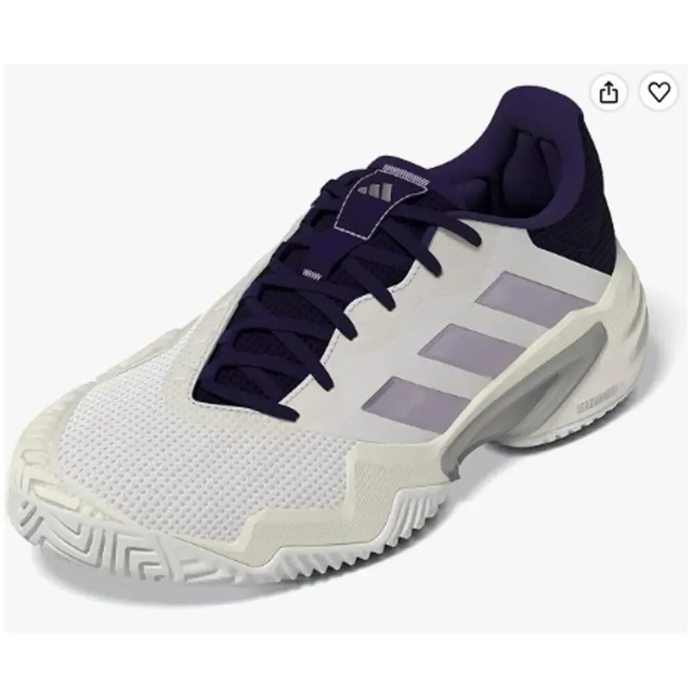 adidas Barricade 13 Women's Tennis Shoes White Purple Size 11 NEW